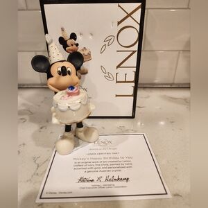 LENOX MICKEY'S HAPPY BIRTHDAY TO YOU September Stone -NEW in BOX w/COA (P01297)